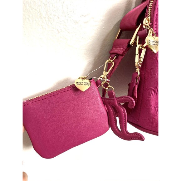 Juicy Couture Team Juicy Forever Satchel With Wallet Raspberry Tart Hot Pink - Picture 2 of 12